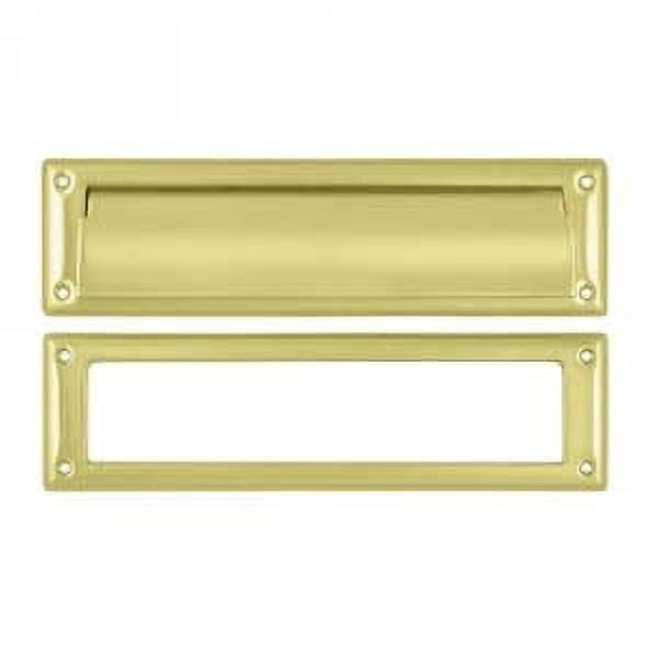 Polished Brass 13" Mail Slot with Interior Frame