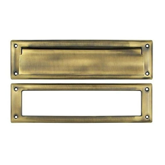 Deltana MS211U5 13 1/8-Inch Mail Slot with Solid Brass Interior Frame