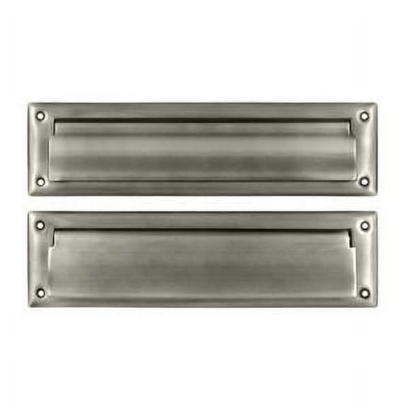 Deltana MS212U15A Mail Slot 13-1/8" with Interior Flap; Antique Nickel Finish