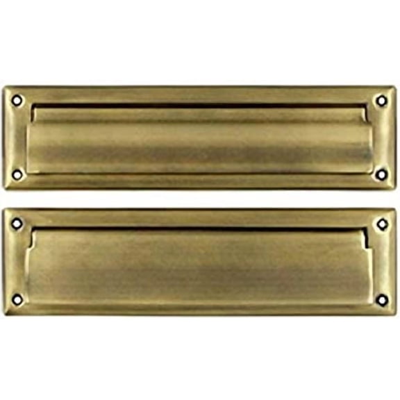 Deltana MS212U5 13 1/8-Inch Mail Slot with Solid Brass Interior Flap