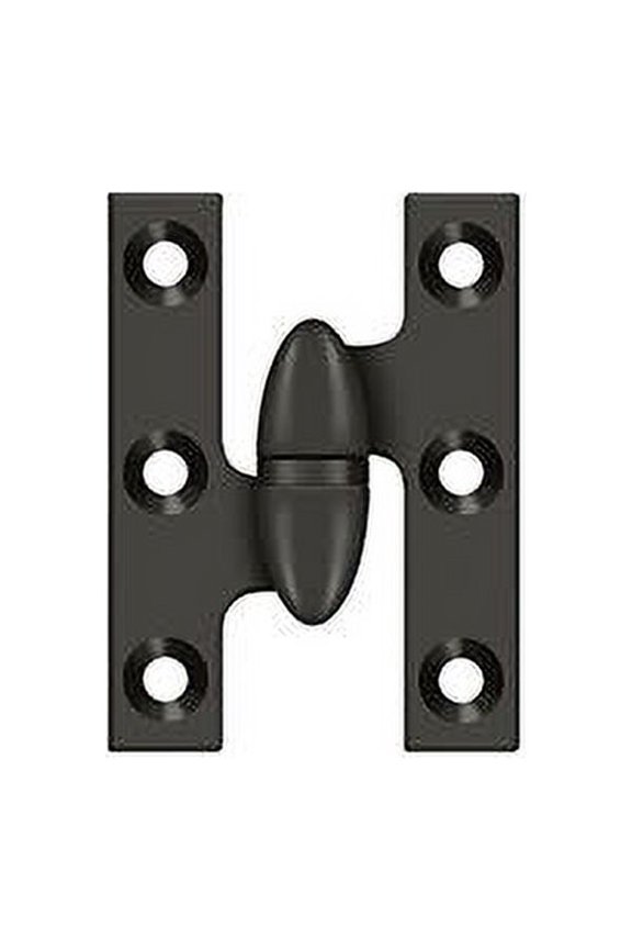OK2015U10B-L 2" X 1-1/2" Solid Brass Left Hand Olive Knuckle Hinge - Bronze