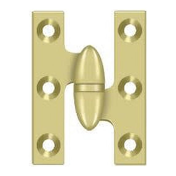 Deltana OK2015U3-R 2" X 1-1/2" Solid Brass Right Hand Olive Knuckle Hinge - Brass