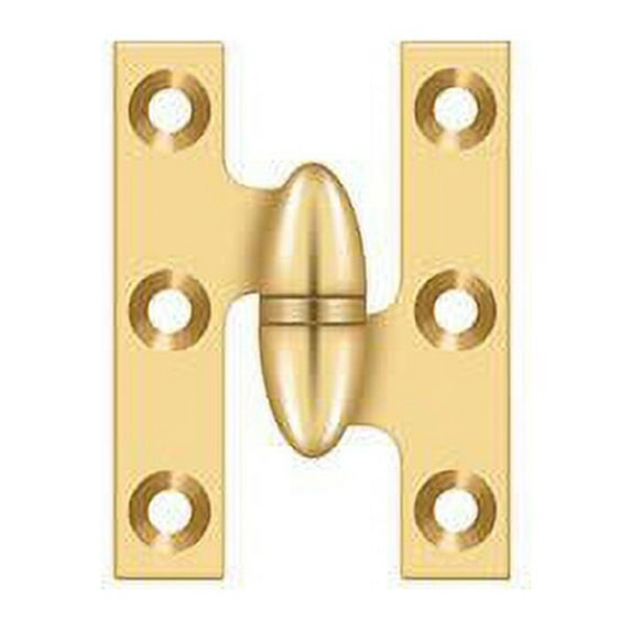 Deltana Ok2015-R 2" X 1-1/2" Solid Brass Right Hand Olive Knuckle Hinge - Brass