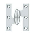 thumbnail image 1 of Deltana Ok2520-L 2-1/2" X 2" Solid Brass Left Hand Olive Knuckle Hinge - Chrome, 1 of 2
