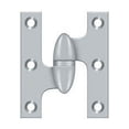 thumbnail image 1 of Deltana Ok2520-L 2-1/2" X 2" Solid Brass Left Hand Olive Knuckle Hinge - Chrome, 1 of 2