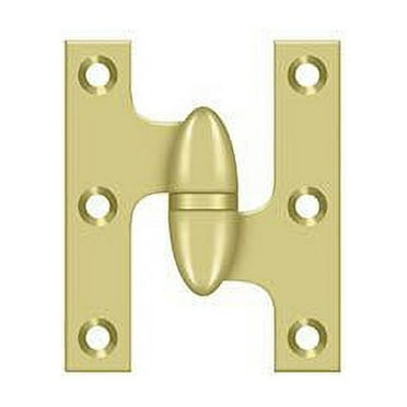 Deltana Ok2520-R 2-1/2" X 2" Solid Brass Right Hand Olive Knuckle Hinge - Brass