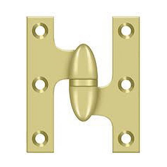 Deltana OK2520U3-R 2-1/2" X 2" Solid Brass Right Hand Olive Knuckle Hinge - Brass