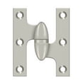 thumbnail image 1 of Deltana OK2520U15-R 2-1/2" X 2" Solid Brass Right Hand Olive Knuckle Hinge - Nickel, 1 of 2
