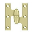 thumbnail image 1 of Deltana Ok2520-R 2-1/2" X 2" Solid Brass Right Hand Olive Knuckle Hinge - Unlaquered, 1 of 1