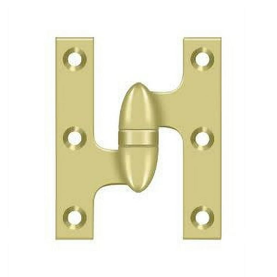 Deltana Ok3025b-L 3" X 2-1/2" Solid Brass Left Hand Olive Knuckle Hinge - Brass