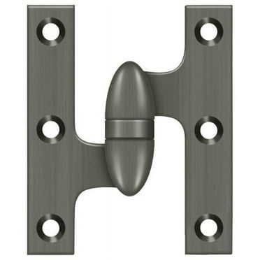 Deltana Ok3025b-L 3" X 2-1/2" Solid Brass Left Hand Olive Knuckle Hinge - Nickel