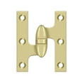 thumbnail image 1 of Deltana OK3025B3UNL-L 3 x 2.5 in. Olive Knuckle Hinge, Unlacquered Bright, 1 of 1