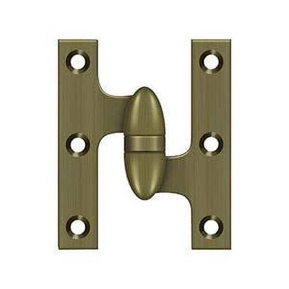 Deltana OK3025B5-R 3" X 2-1/2" Solid Brass Right Hand Olive Knuckle Hinge - Brass