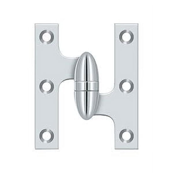 Deltana OK3025B26-R 3" x 2-1/2" Hinge in Polished Chrome