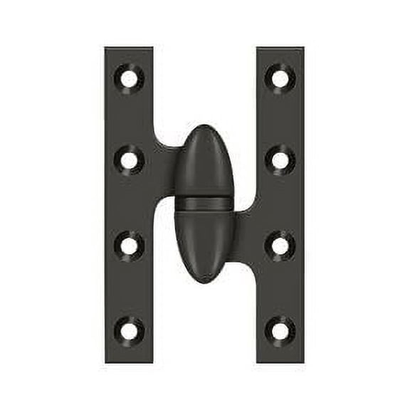 Deltana OK5032B10B-R 5" X 3-1/4" Solid Brass Right Hand Olive Knuckle Hinge - Bronze