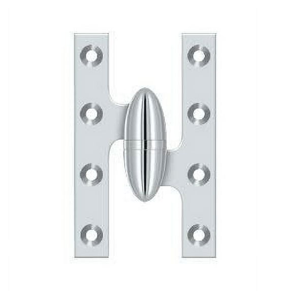 Deltana Ok5032b-R 5" X 3-1/4" Solid Brass Right Hand Olive Knuckle Hinge - Chrome