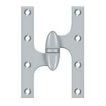 Deltana Ok6040b-L 6" X 4" Solid Brass Left Hand Olive Knuckle Hinge - Chrome