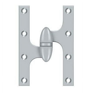 Deltana Ok6040b-L 6" X 4" Solid Brass Left Hand Olive Knuckle Hinge - Chrome