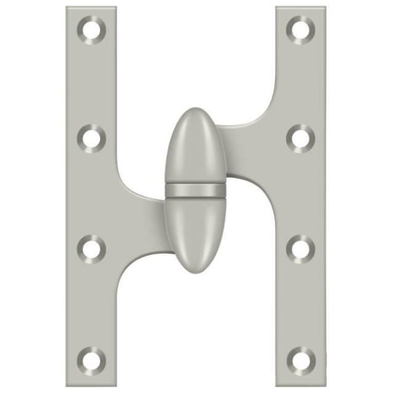 Deltana OK6040B15-L 6" x 4" Hinge in Brushed Nickel