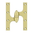 thumbnail image 1 of Deltana OK6045B3-L 6" X 4-1/2" Solid Brass Left Hand Olive Knuckle Hinge - Brass, 1 of 2
