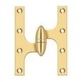 thumbnail image 1 of Deltana Ok6045b-L 6" X 4-1/2" Solid Brass Left Hand Olive Knuckle Hinge - Brass, 1 of 2
