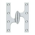 thumbnail image 1 of Deltana Ok6045b-L 6" X 4-1/2" Solid Brass Left Hand Olive Knuckle Hinge - Chrome, 1 of 2