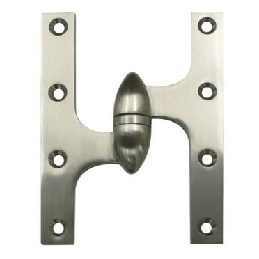 Deltana Ok6045b-L 6" X 4-1/2" Solid Brass Left Hand Olive Knuckle Hinge - Nickel