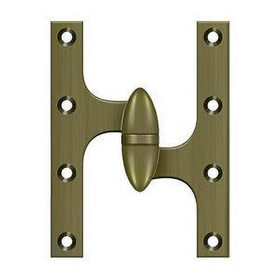 Deltana Ok6045b-R 6" X 4-1/2" Solid Brass Right Hand Olive Knuckle Hinge - Brass