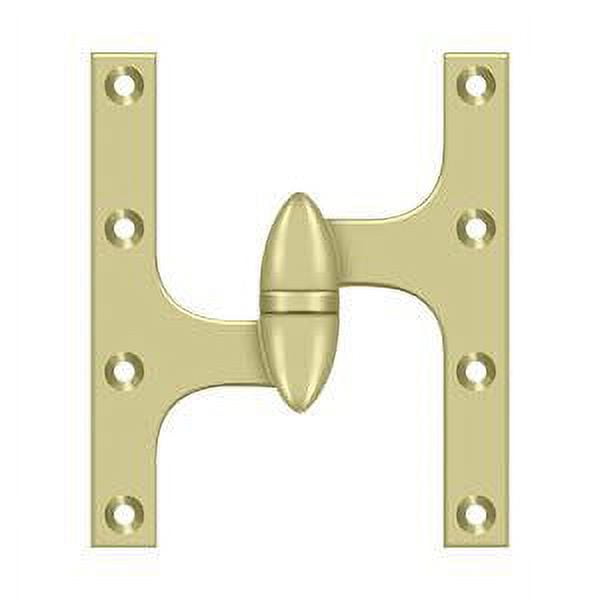 Deltana Ok6050b-L 6" X 5" Solid Brass Left Hand Olive Knuckle Hinge - Unlaquered