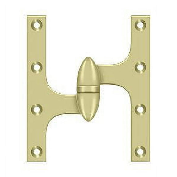 Deltana Ok6050b-L 6" X 5" Solid Brass Left Hand Olive Knuckle Hinge - Unlaquered