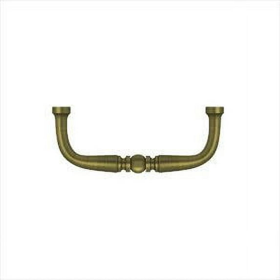 Deltana PCT300U5 3-Inch Center to Center Solid Brass Traditional Wire Pull Design