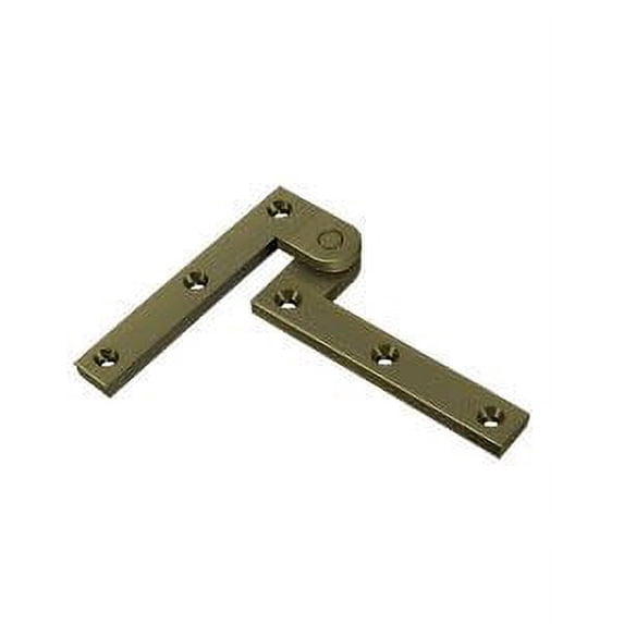 Deltana PH35U5 3-7/8" Height X 1/4" Thickness Fixed Pivot Door Hinge Antique Brass