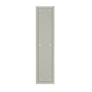 Deltana PP2280U15 15" Height X 3-1/2" Width Door Rectangular Push Plate Framed Brushed Nickel