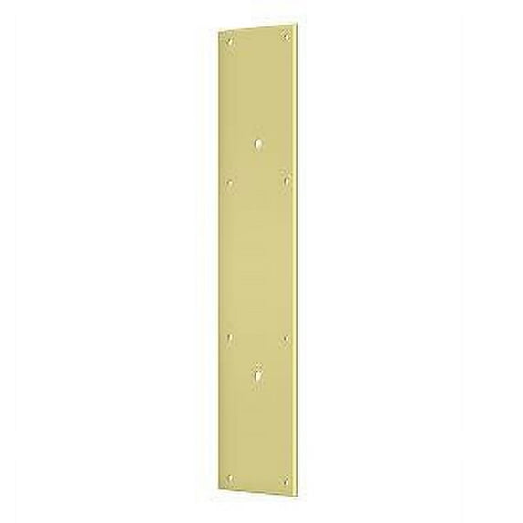 Deltana PPH3520U3 Push Plate 20" for 10" Door Pull in Polished Brass