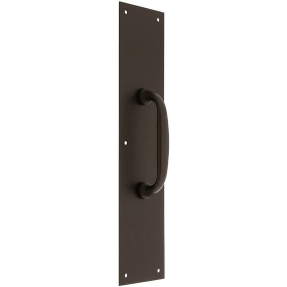 Deltana PPH55U10B Push Plate with Handle 3-1/2" x 15 " - Handle 5 1/2"; Oil Rubbed Bronze Finish