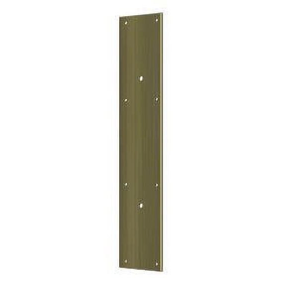 Deltana PPH3520U5 Push Plate 20" for 10" Door Pull in Antique Brass