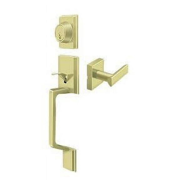 Deltana PRHHLU3 Highgate Keyed Entry Single Cylinder Handleset - Brass