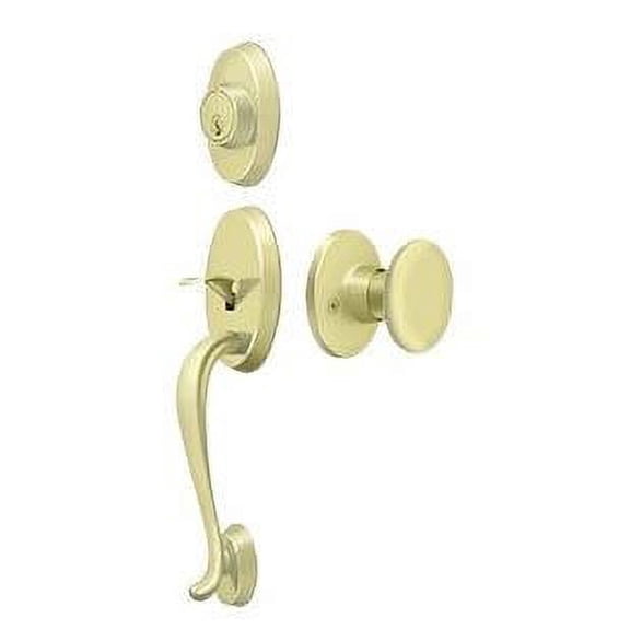 Deltana PRRHRKU3 Riversdale Keyed Entry Single Cylinder Handleset - Brass