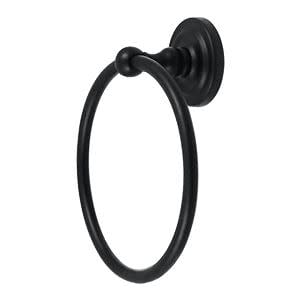 Deltana R2008-U19 6-1/2" Diameter R Series Traditional Towel Ring Paint Black