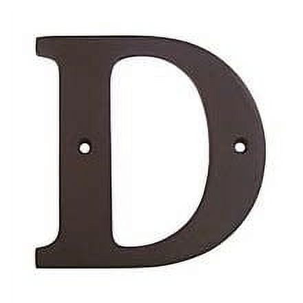 Deltana RL4D-10B 4" Residential Letter D; Oil Rubbed Bronze Finish