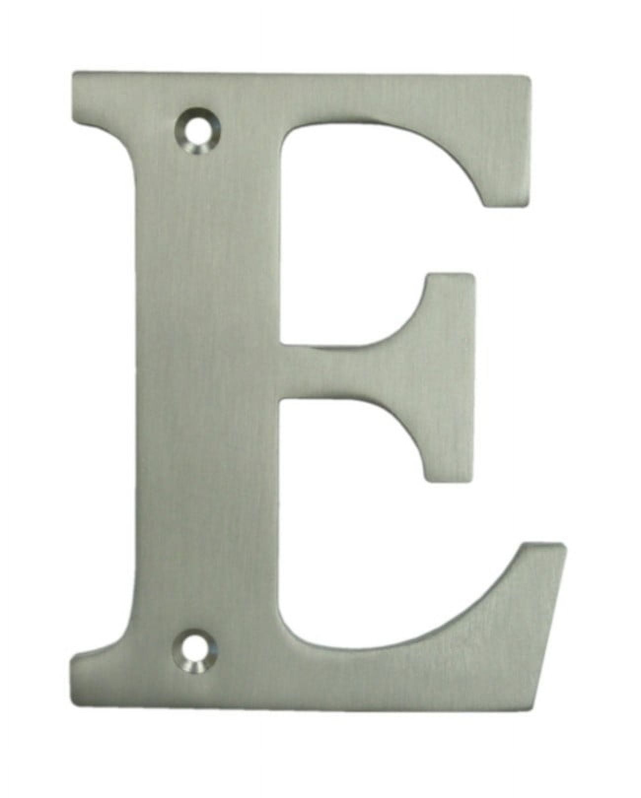 Deltana RL4E-15 4" Residential Letter E; Satin Nickel Finish