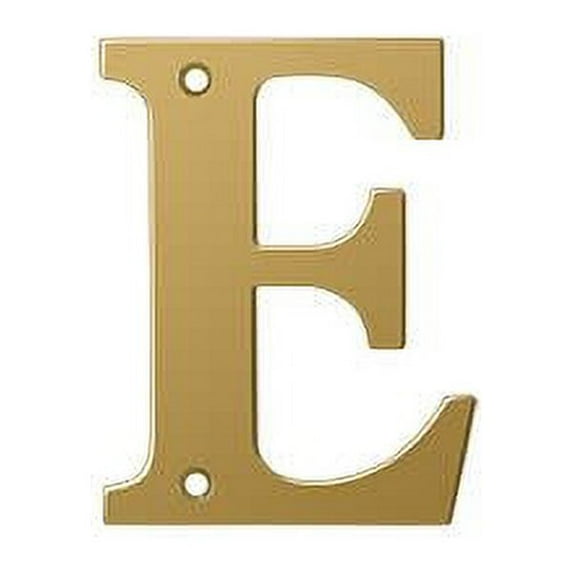Deltana RL4E-CR003 4" Residential Letter E; Lifetime Brass Finish