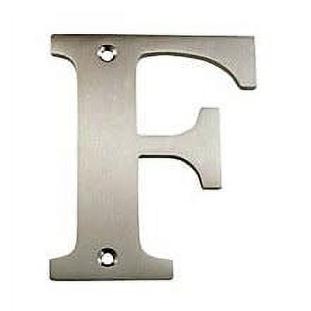 Deltana RL4F-15 4" Residential Letter F; Satin Nickel Finish