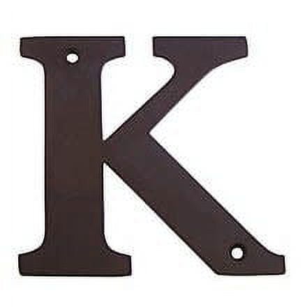 Deltana RL4K-10B 4" Residential Letter K; Oil Rubbed Bronze Finish