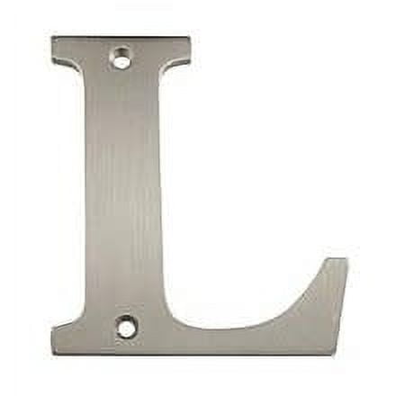Deltana RL4L-15 4" Residential Letter L; Satin Nickel Finish