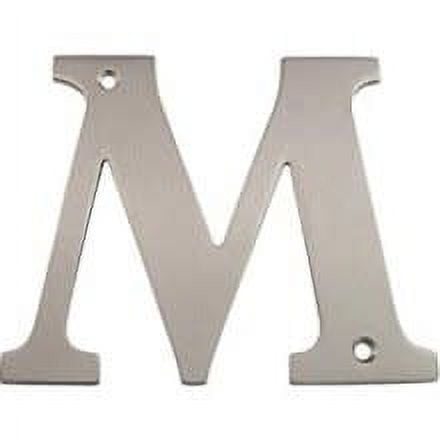 Deltana RL4M-15 4" Residential Letter M; Satin Nickel Finish
