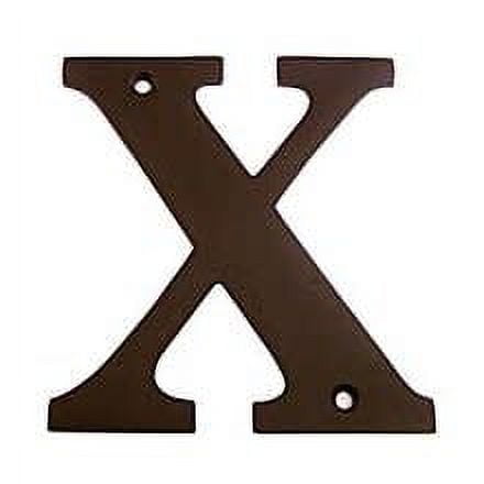 Deltana RL4x-10B 4" Residential Letter x; Oil Rubbed Bronze Finish