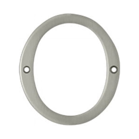 Deltana RN4-0U15 4" Numbers; Solid Brass; Satin Nickel Finish