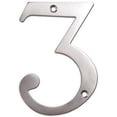 thumbnail image 1 of Deltana RN4-3U15 4" Numbers; Solid Brass; Satin Nickel Finish, 1 of 2