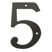Deltana RN4-5U10B 4" Numbers; Solid Brass; Oil Rubbed Bronze Finish